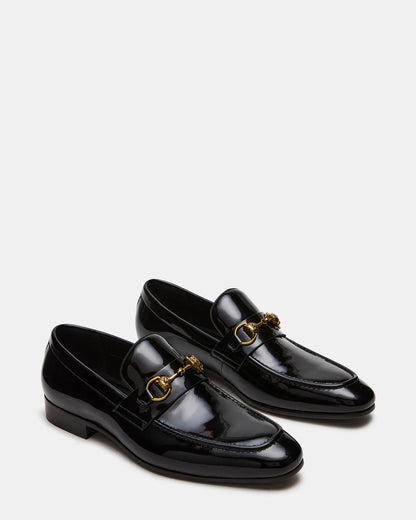 Steve Madden JAKIRO Black Patent Slip-On Dress Men's Loafer