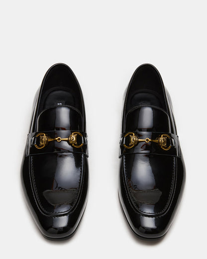 Steve Madden JAKIRO Black Patent Slip-On Dress Men's Loafer
