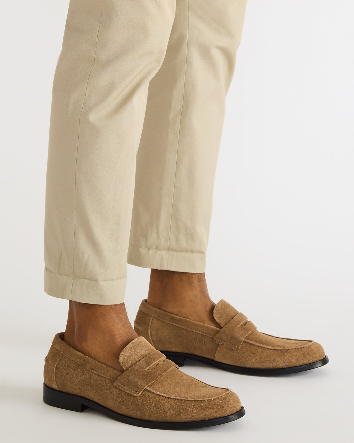 Steve Madden NATAN Taupe Suede Slip-On Dress Men's Loafer