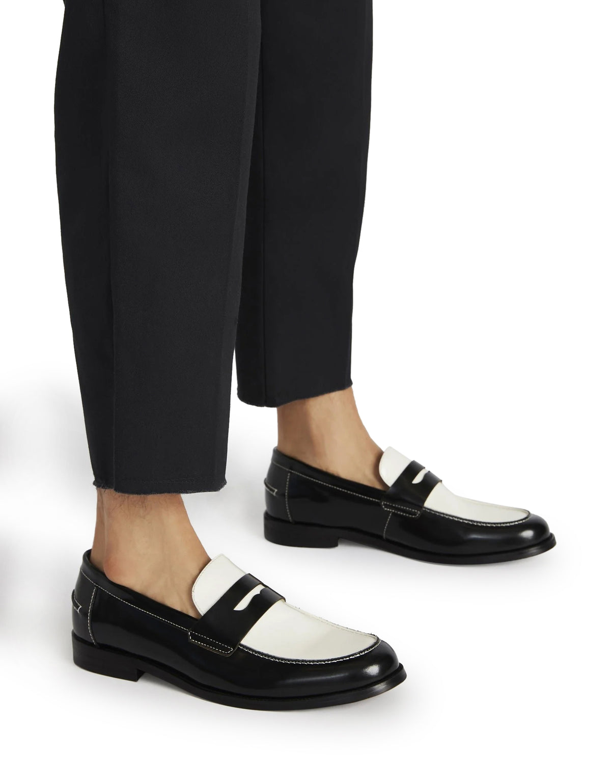Steve Madden NATAN White Leather Slip-On Dress Men's Loafer