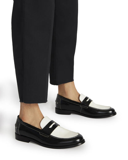 Steve Madden NATAN White Leather Slip-On Dress Men's Loafer