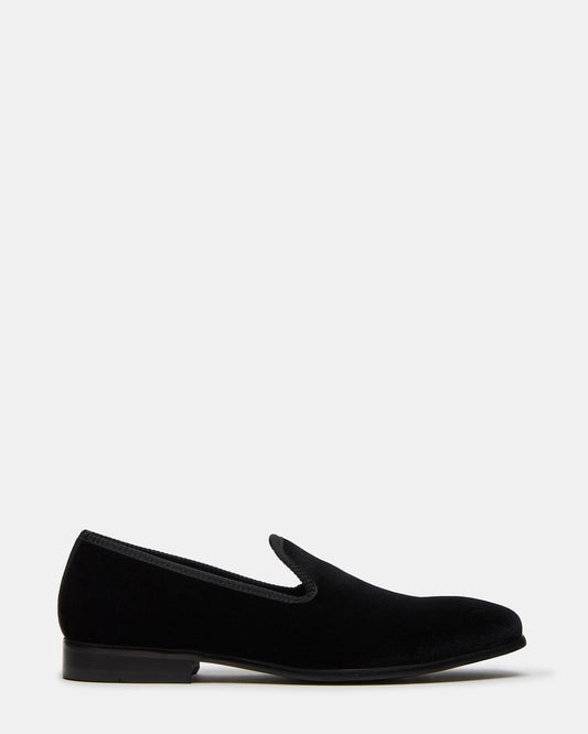 Steve Madden BANNOCH Black Velvet Men's Slip-On Loafer