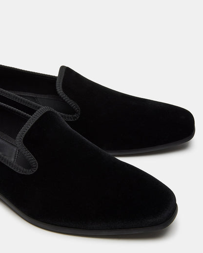 Steve Madden BANNOCH Black Velvet Men's Slip-On Loafer