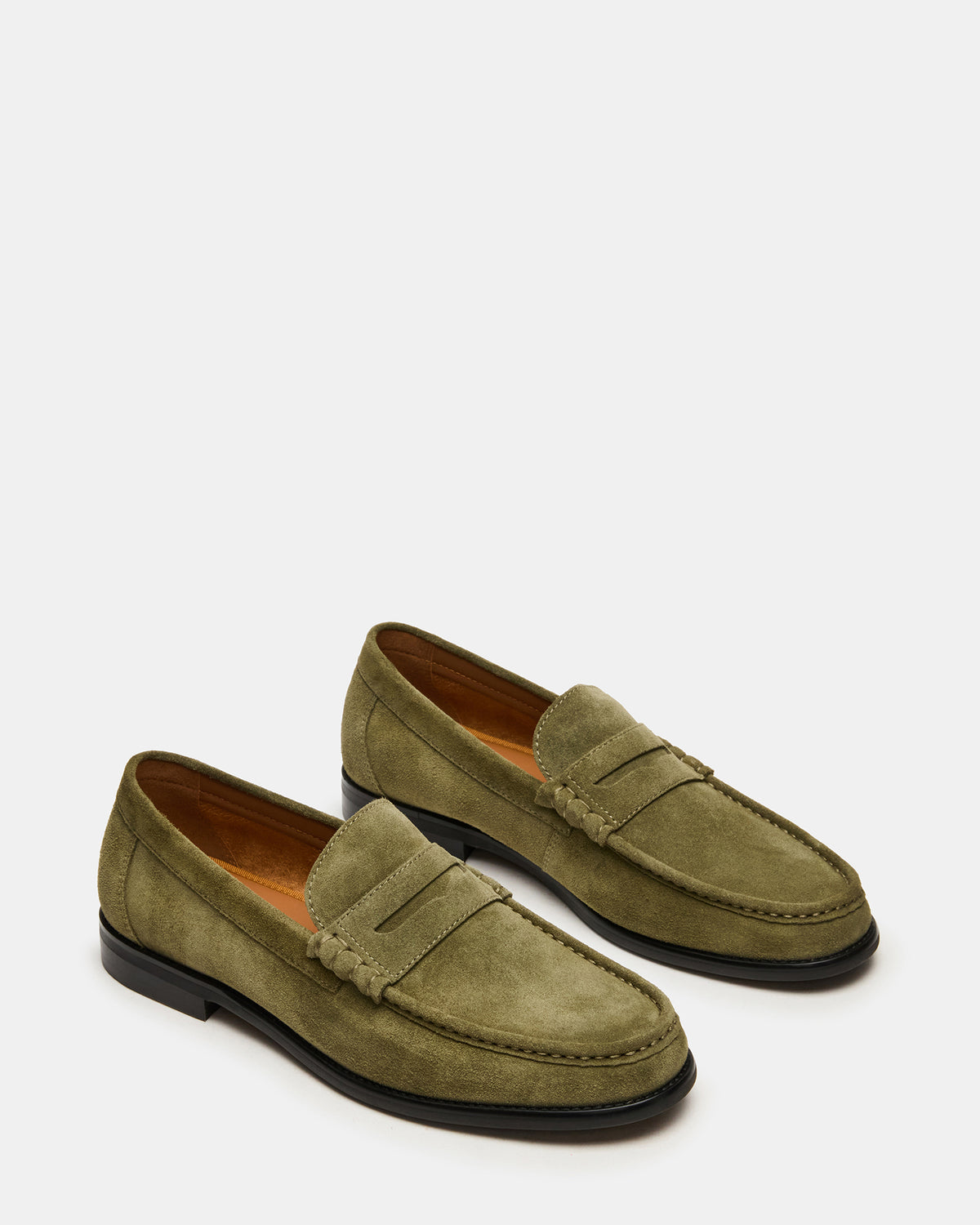Steve Madden HUCKLE Green Suede Slip-On Men's Loafer