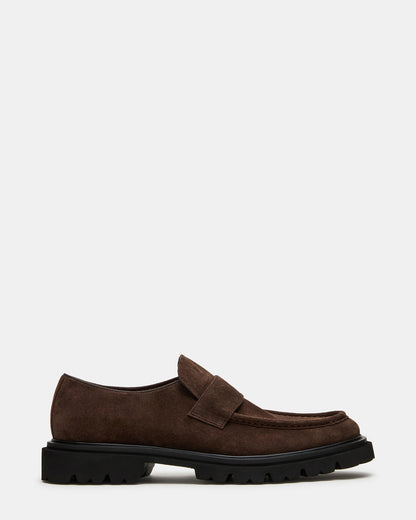 Steve Madden RADKIN Brown Suede Slip-On Dress Men's Loafer