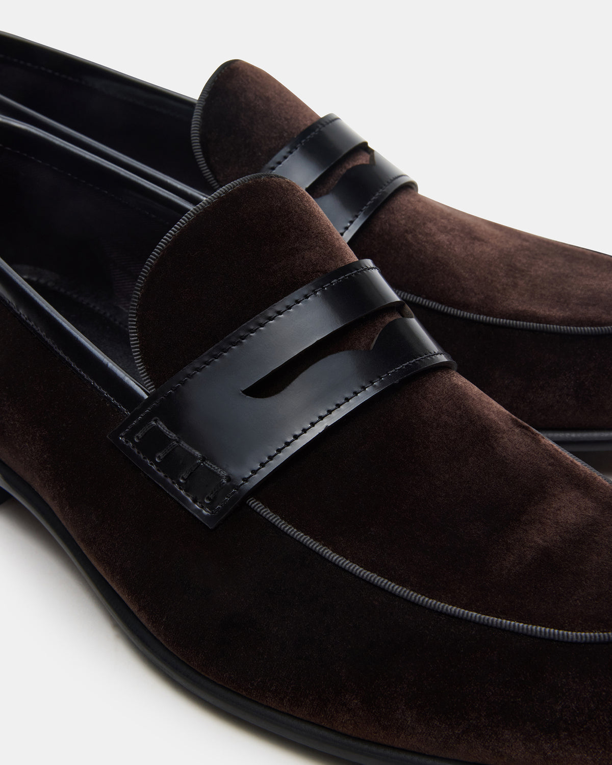 Steve Madden YARDLY Brown Velvet Slip-On Men's Dress Loafer