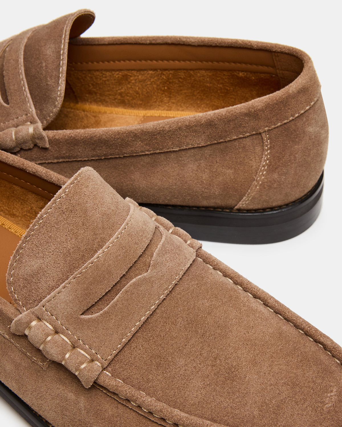 Steve Madden HUCKLE Taupe Suede Slip-On Men's Loafer