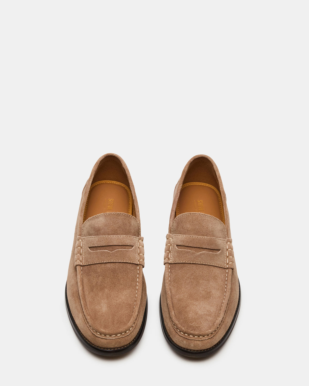 Steve Madden HUCKLE Taupe Suede Slip-On Men's Loafer