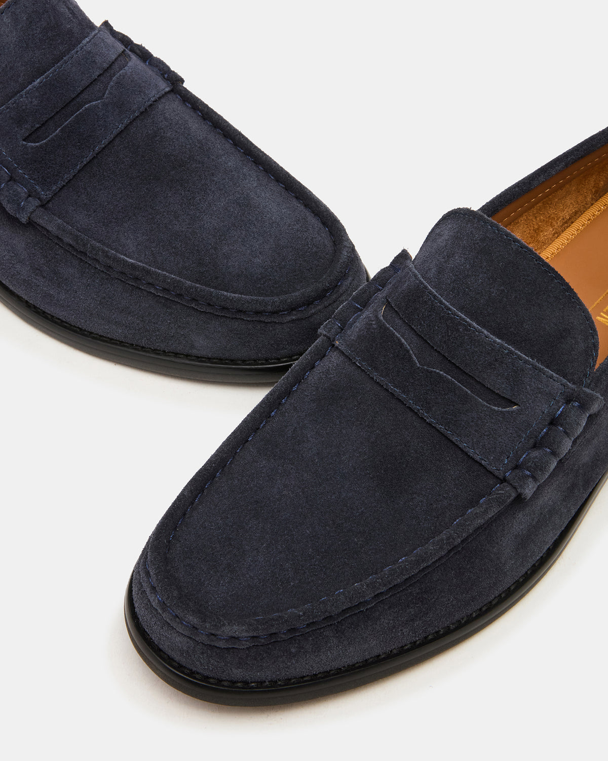 Steve Madden HUCKLE Navy Suede Slip-On Men's Loafer