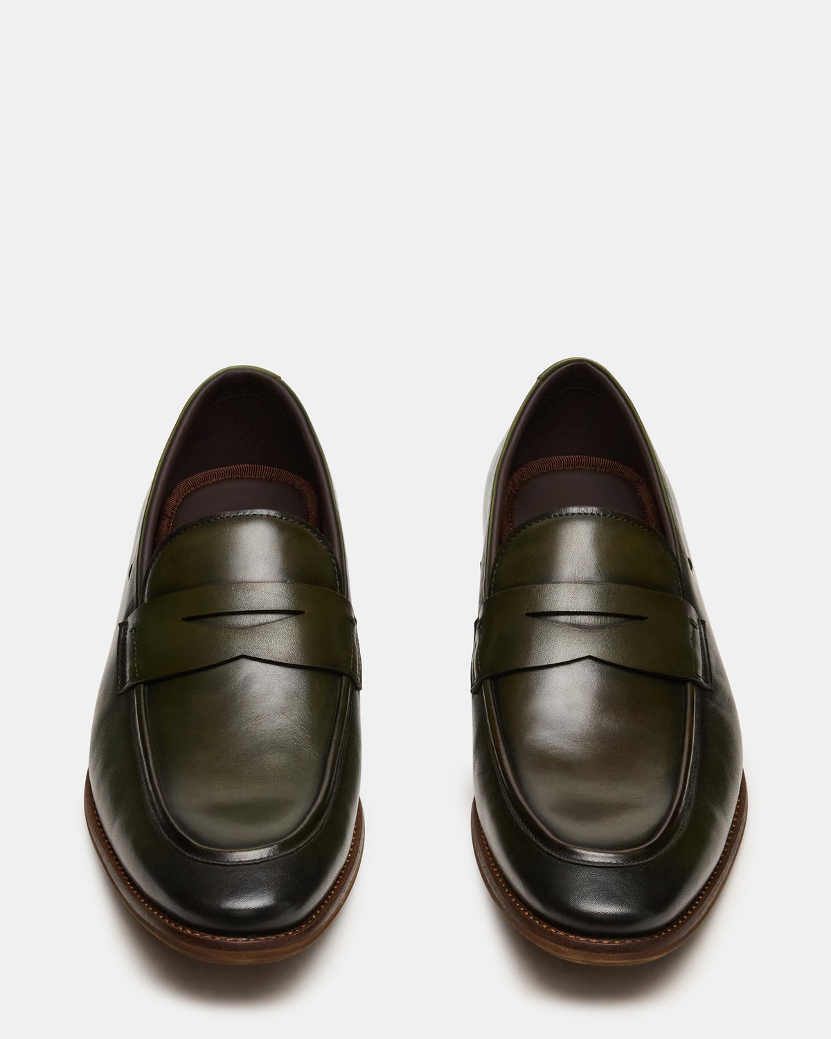 Steve Madden LIGHTNING Dark Green Round-Toe Slip-On Men's Loafer