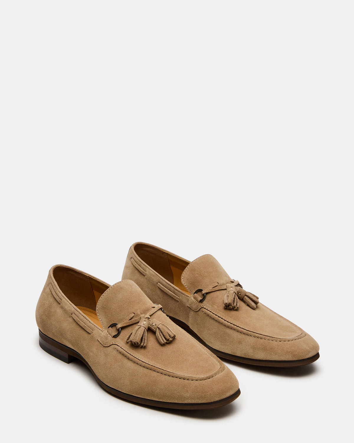Steve Madden LOGAN Taupe Suede Tassel Slip-On Men's Loafer
