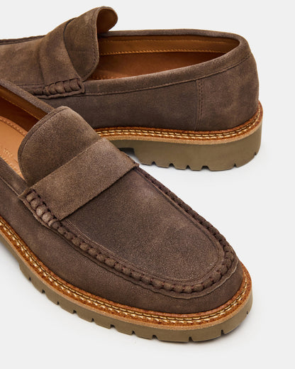 Steve Madden BRODIE Taupe Slip-On Lug Men's Loafer