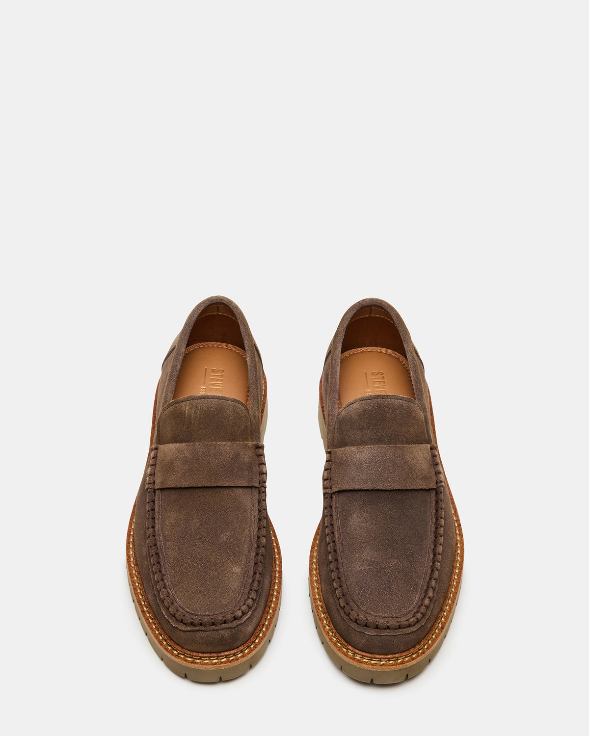 Steve Madden BRODIE Taupe Slip-On Lug Men's Loafer