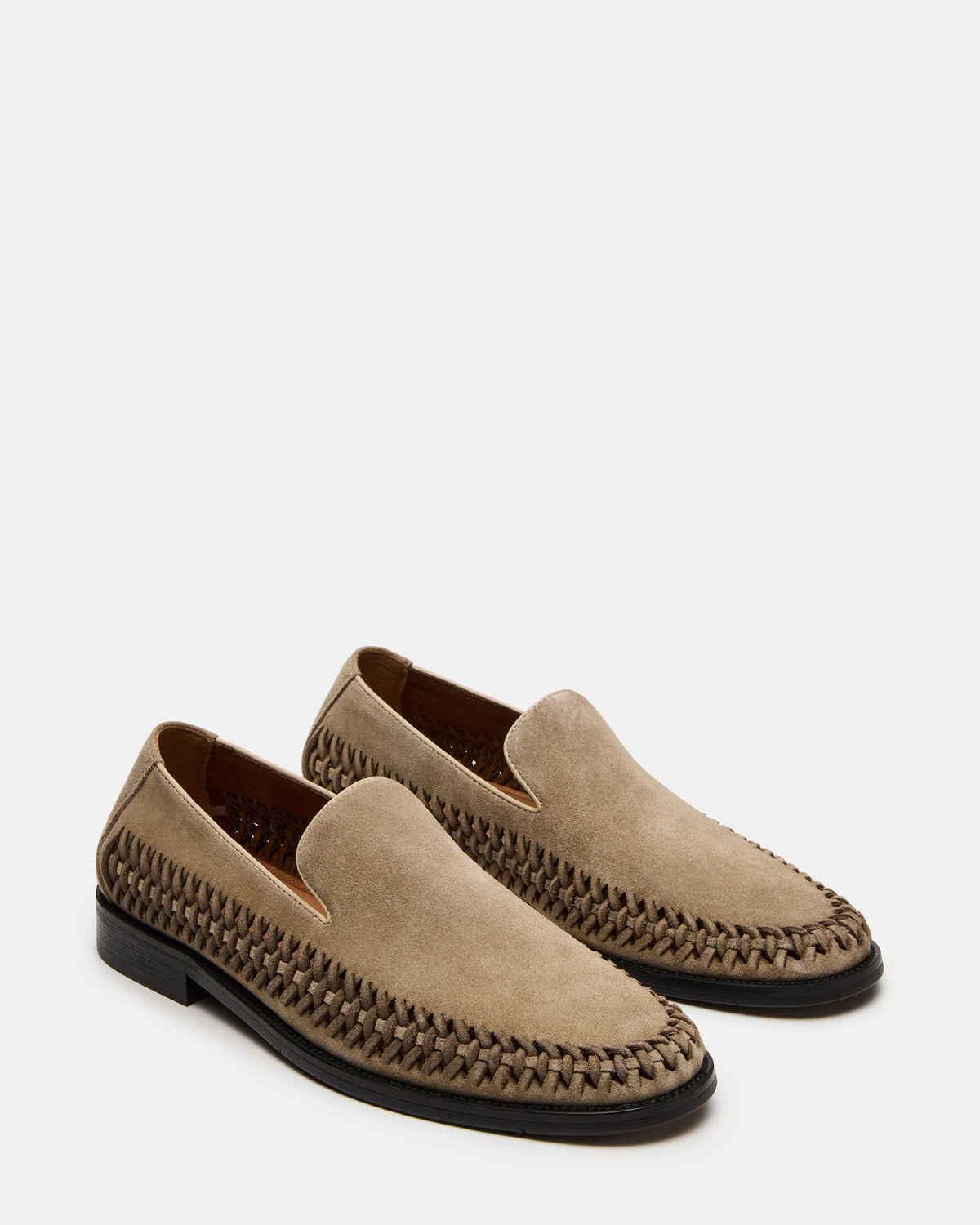 Steve Madden NAPOLI Sand Suede Slip-On Woven Men's Loafer