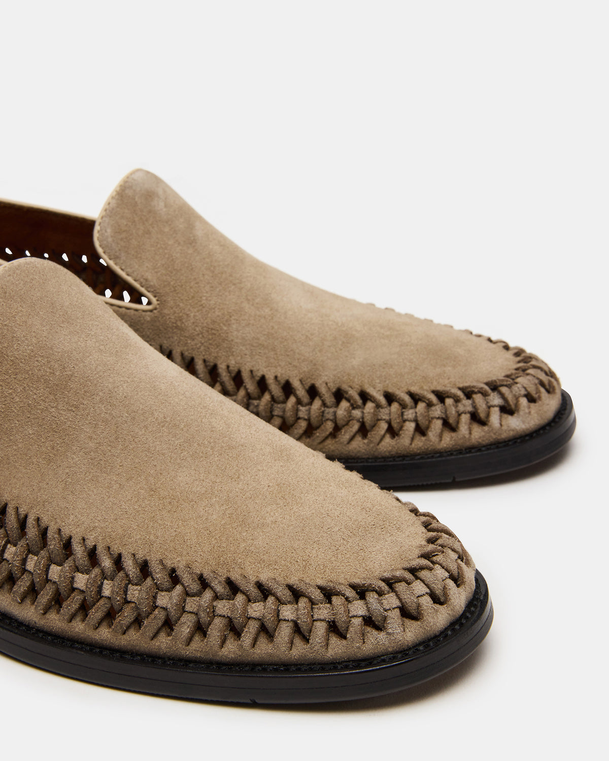 Steve Madden NAPOLI Sand Suede Slip-On Woven Men's Loafer