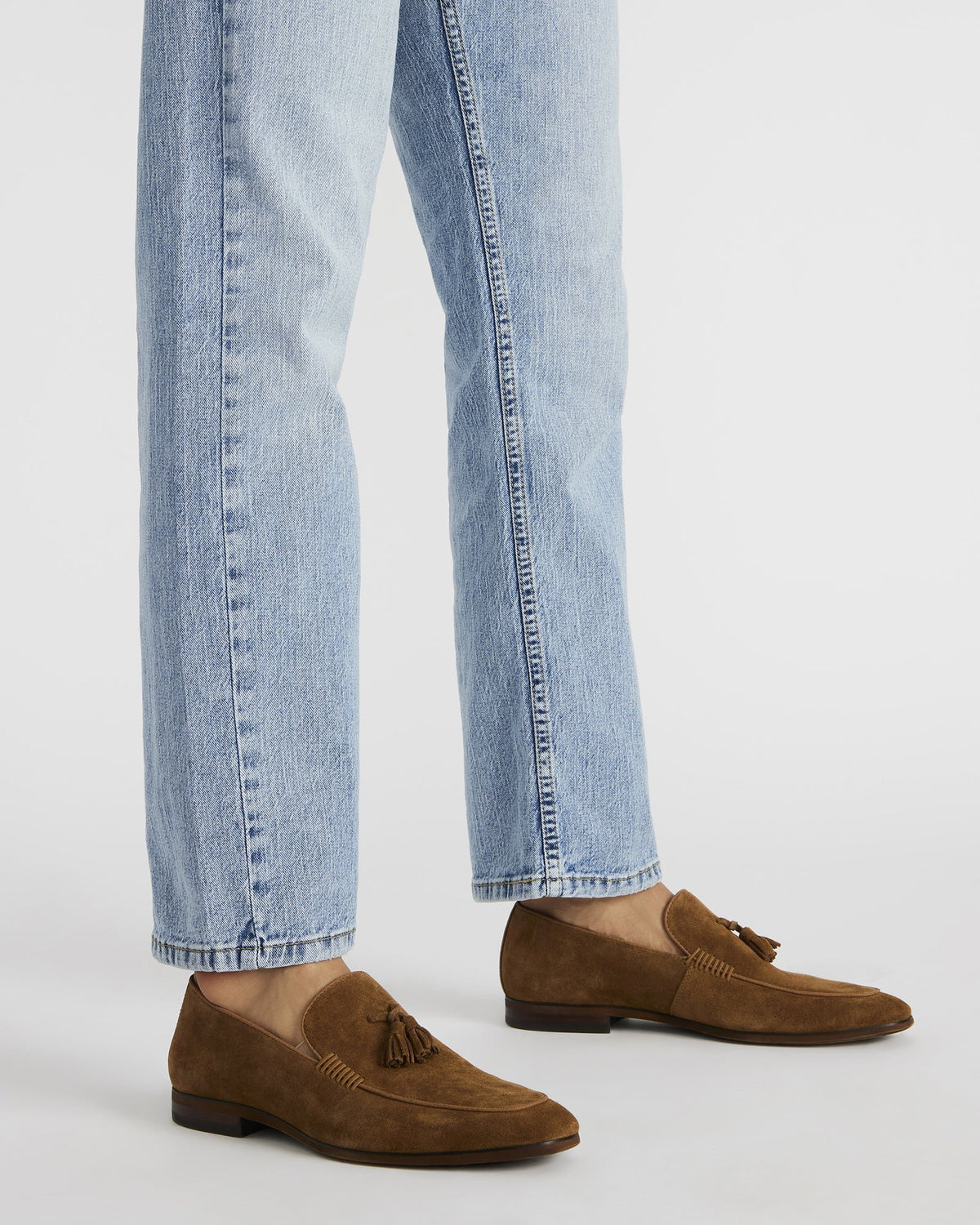 Steve Madden ONDRE Tan Suede Tassel Slip-On Men's Loafer