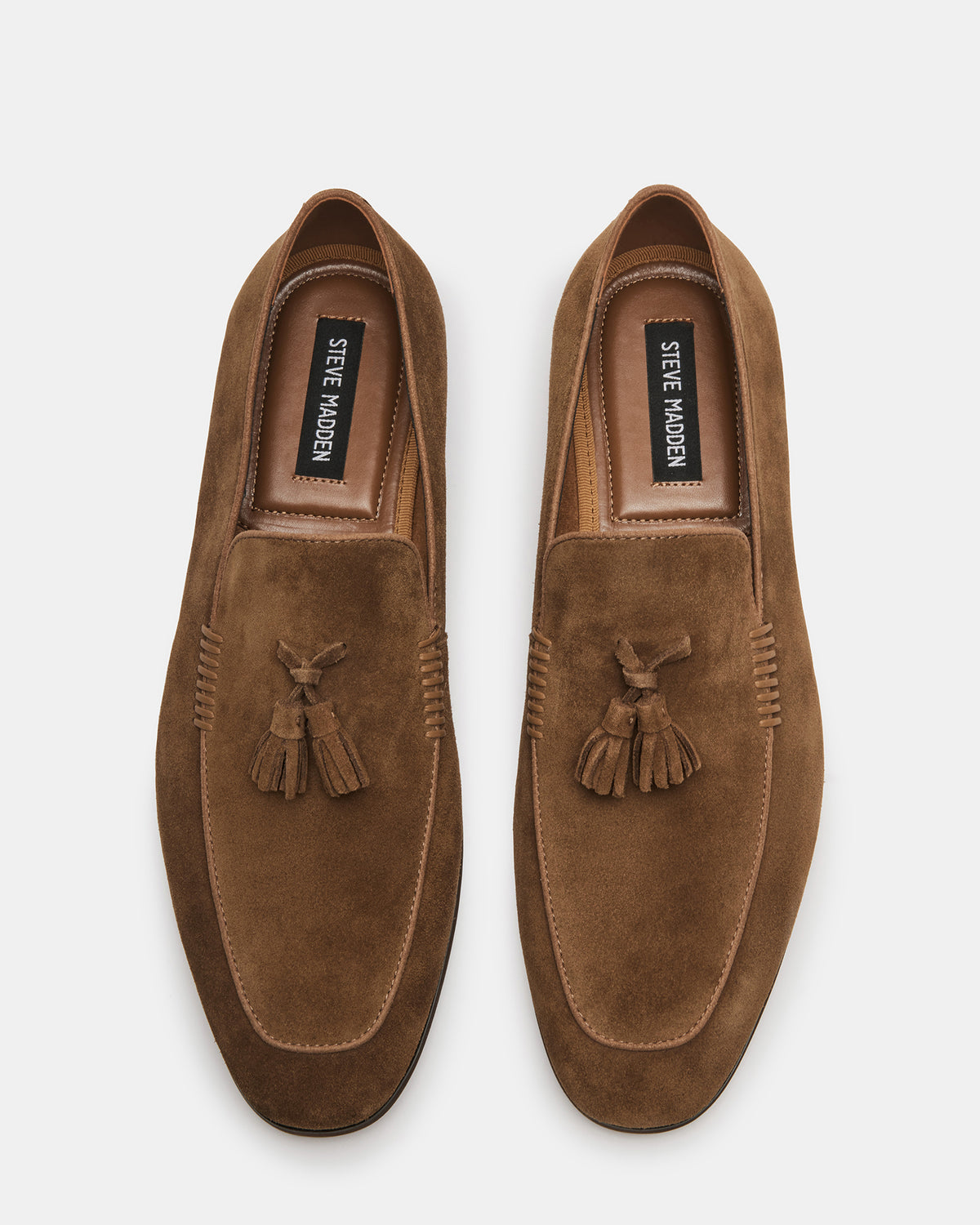 Steve Madden ONDRE Tan Suede Tassel Slip-On Men's Loafer