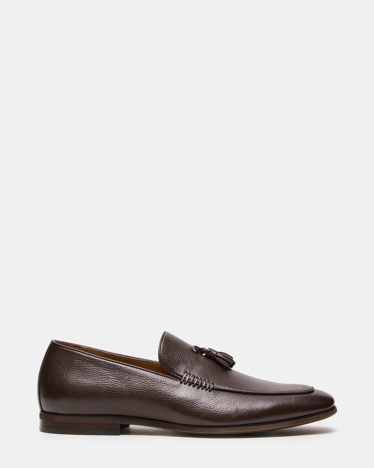 Steve Madden ONDRE Brown Leather Tassel Slip-On Men's Loafer