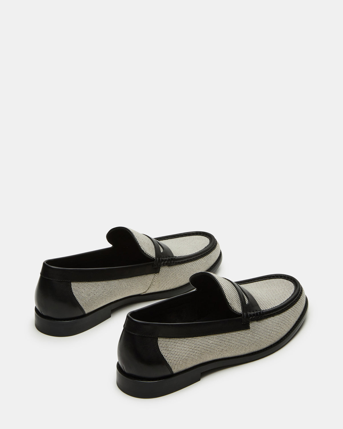 Steve Madden CULLEN Black/Beige Slip-On Men's Dress Loafer