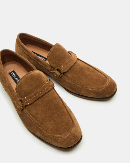 Steve Madden HEROLF Tobacco Suede Square-Toe Slip-On Men's Loafer