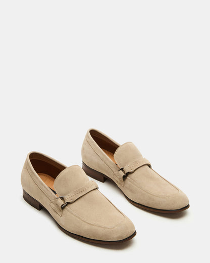 Steve Madden HEROLF Sand Suede Square-Toe Slip-On Men's Loafer