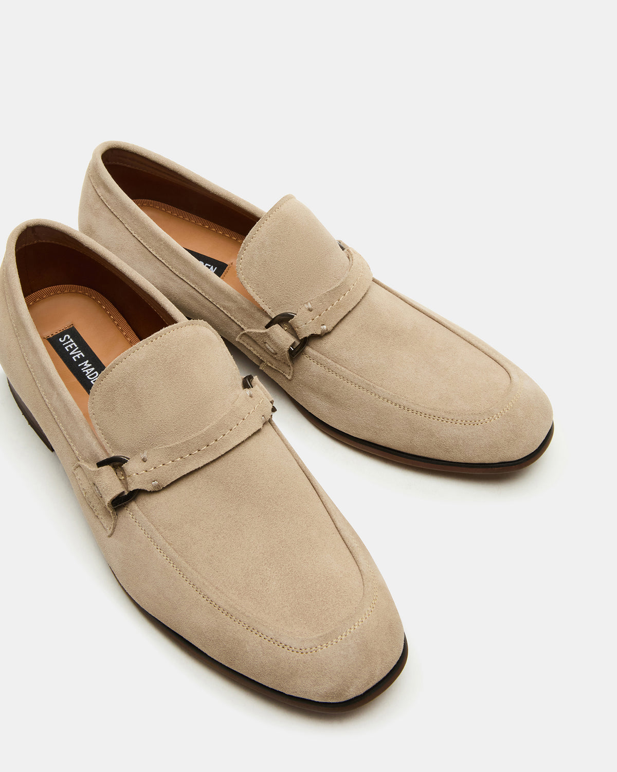 Steve Madden HEROLF Sand Suede Square-Toe Slip-On Men's Loafer