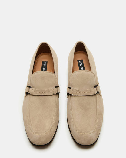 Steve Madden HEROLF Sand Suede Square-Toe Slip-On Men's Loafer