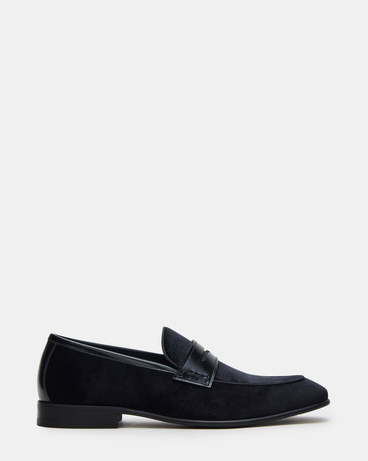 Steve Madden YARDLY Black Velvet Slip-On Men's Dress Loafer