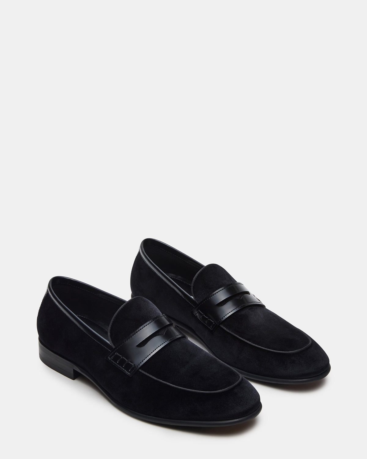 Steve Madden YARDLY Black Velvet Slip-On Men's Dress Loafer