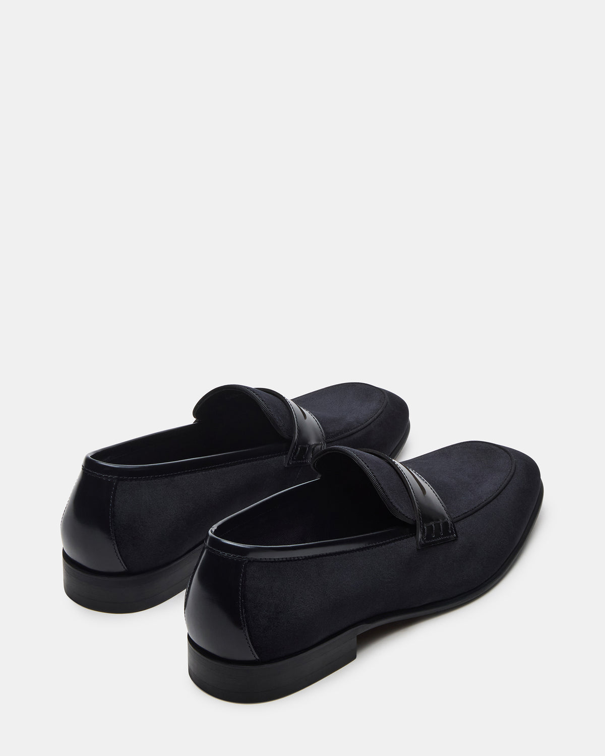 Steve Madden YARDLY Black Velvet Slip-On Men's Dress Loafer