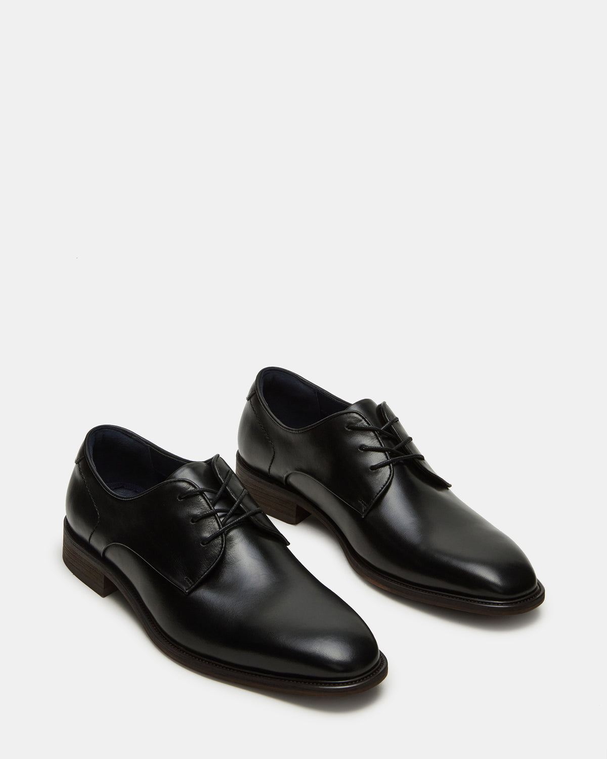 Steve Madden LELAND Black Leather Lace-Up Men's Dress Shoe