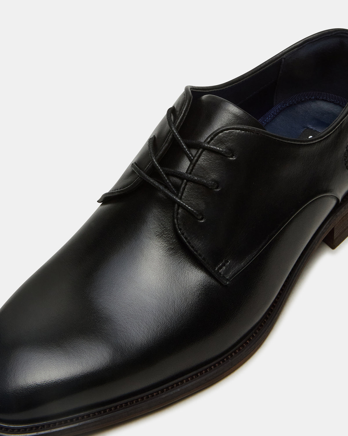Steve Madden LELAND Black Leather Lace-Up Men's Dress Shoe