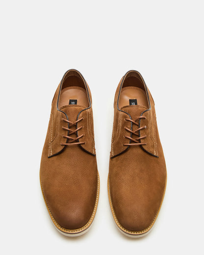 Steve Madden ALVAREZ Tan Nubuck Lace-Up Men's Dress Shoe
