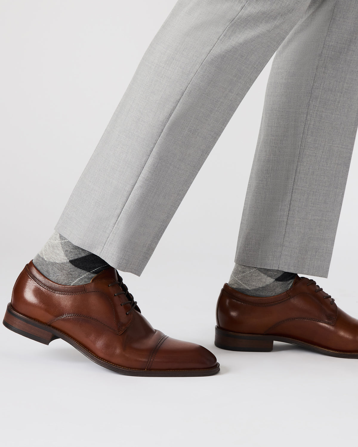 Steve Madden HASEN Tan Leather Men's Lace-Up Dress Shoe