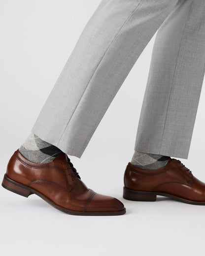 Steve Madden HASEN Tan Leather Men's Lace-Up Dress Shoe