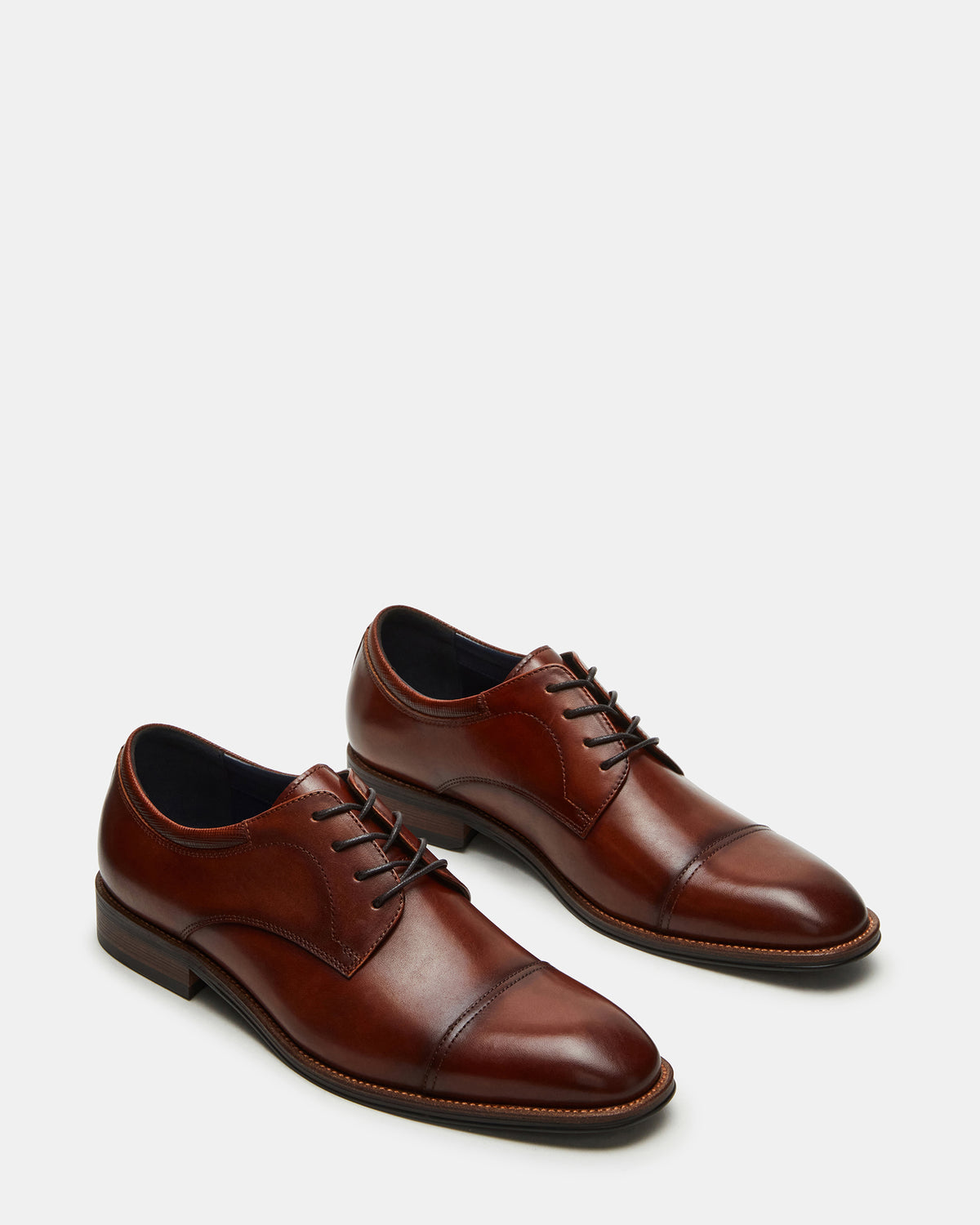 Steve Madden HASEN Tan Leather Men's Lace-Up Dress Shoe