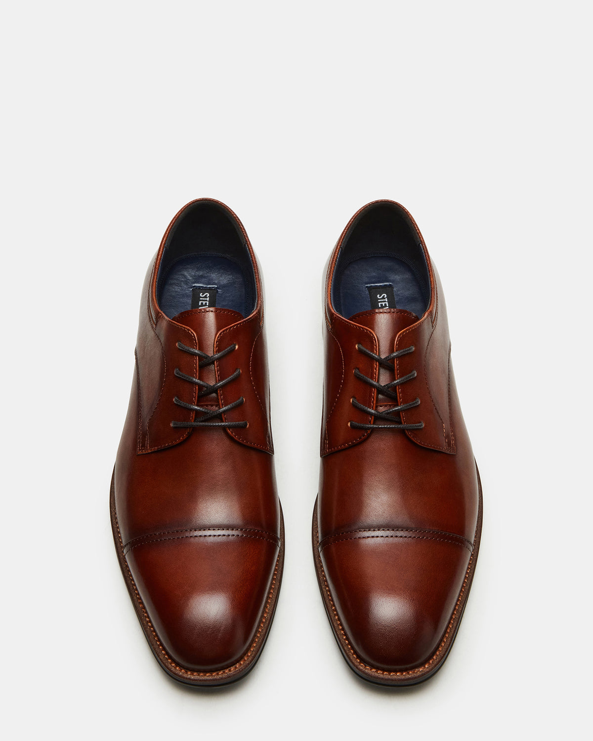 Steve Madden HASEN Tan Leather Men's Lace-Up Dress Shoe