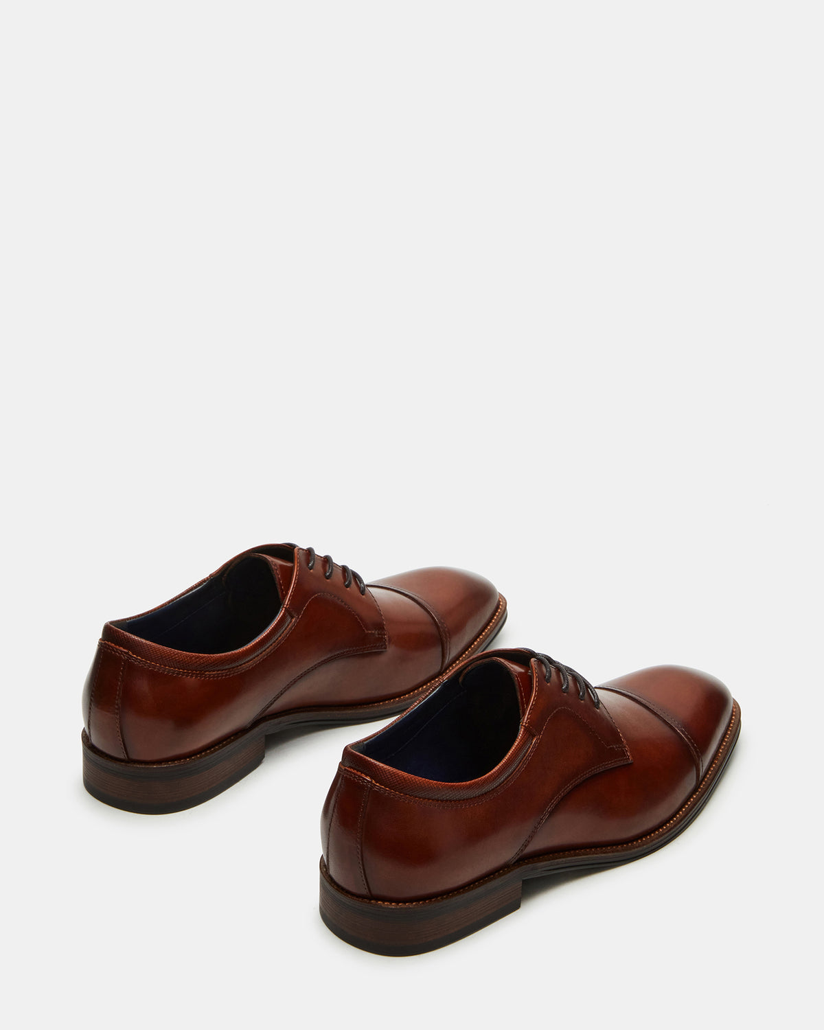 Steve Madden HASEN Tan Leather Men's Lace-Up Dress Shoe