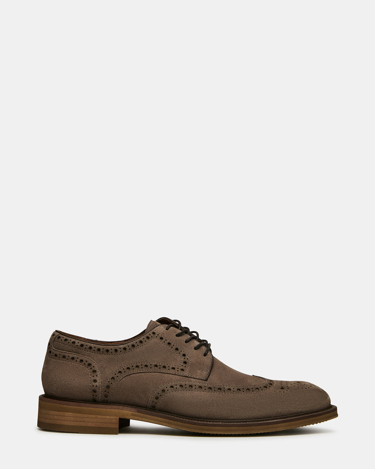 Steve Madden ESTEBAN Grey Lace-Up Perforated Oxford Men's Dress Shoe