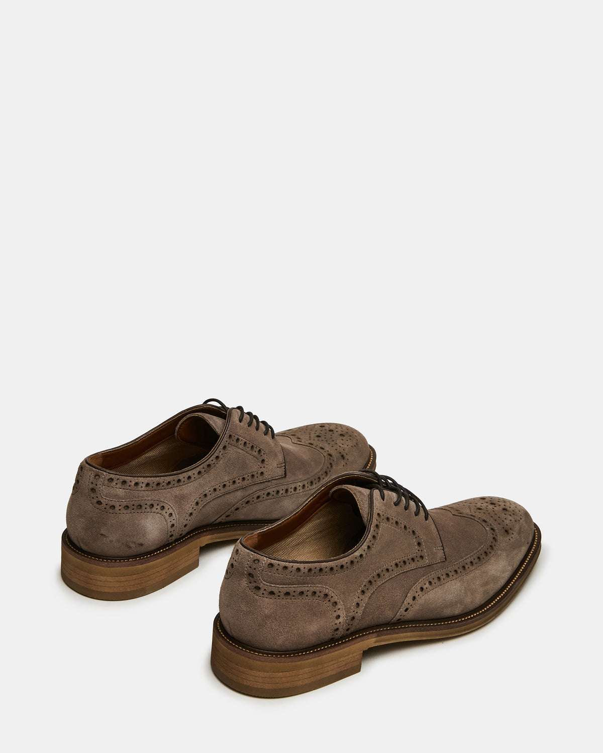 Steve Madden ESTEBAN Grey Lace-Up Perforated Oxford Men's Dress Shoe