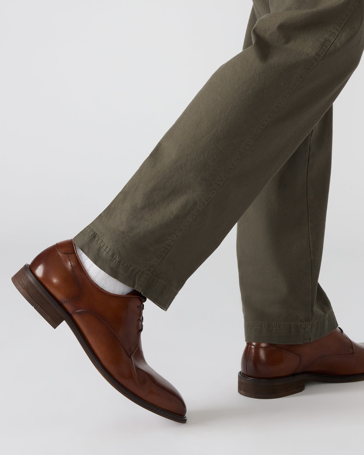 Steve Madden LELAND Tan Leather Lace-Up Men's Dress Shoe