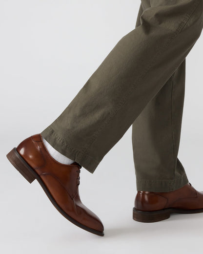Steve Madden LELAND Tan Leather Lace-Up Men's Dress Shoe