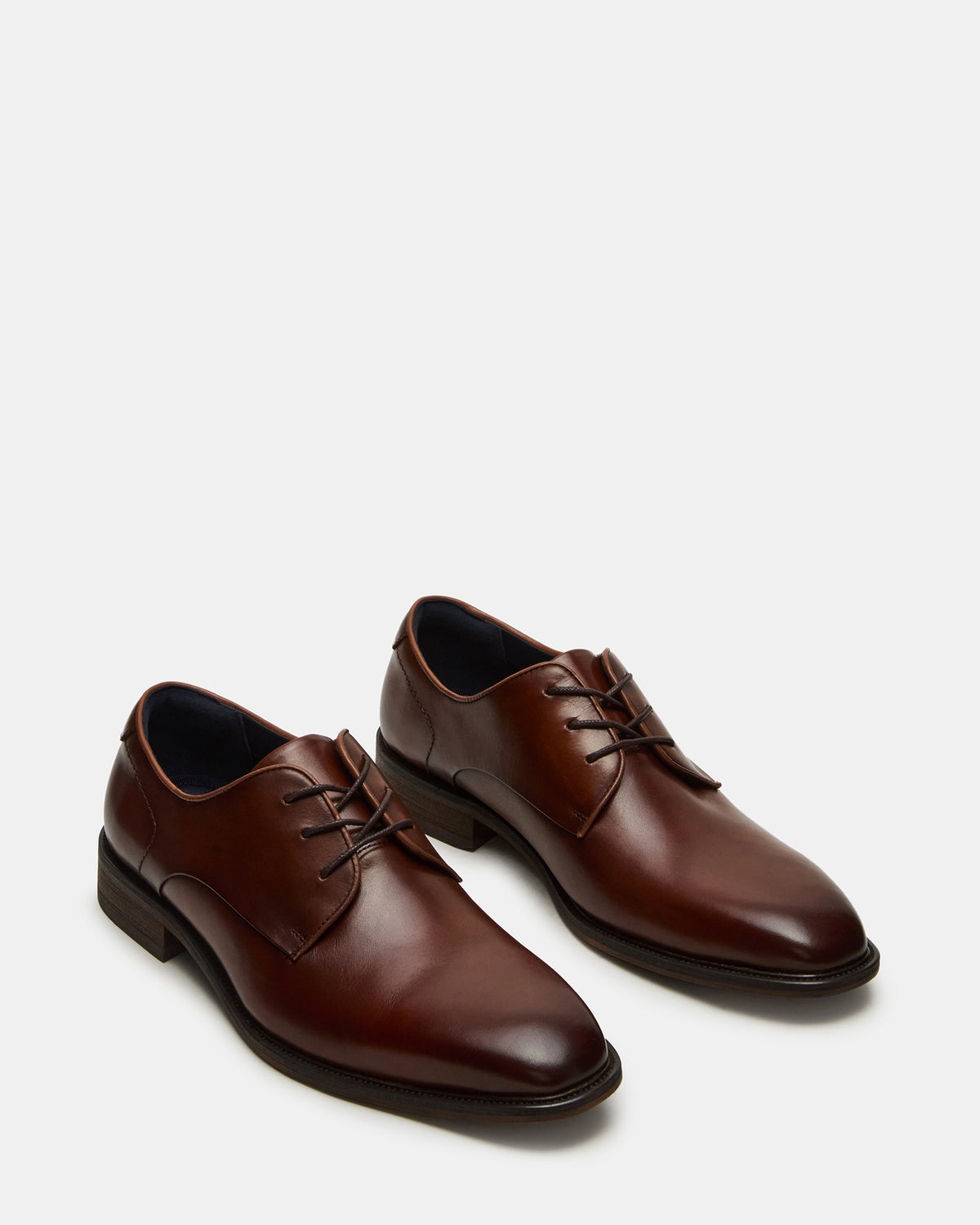 Steve Madden LELAND Tan Leather Lace-Up Men's Dress Shoe