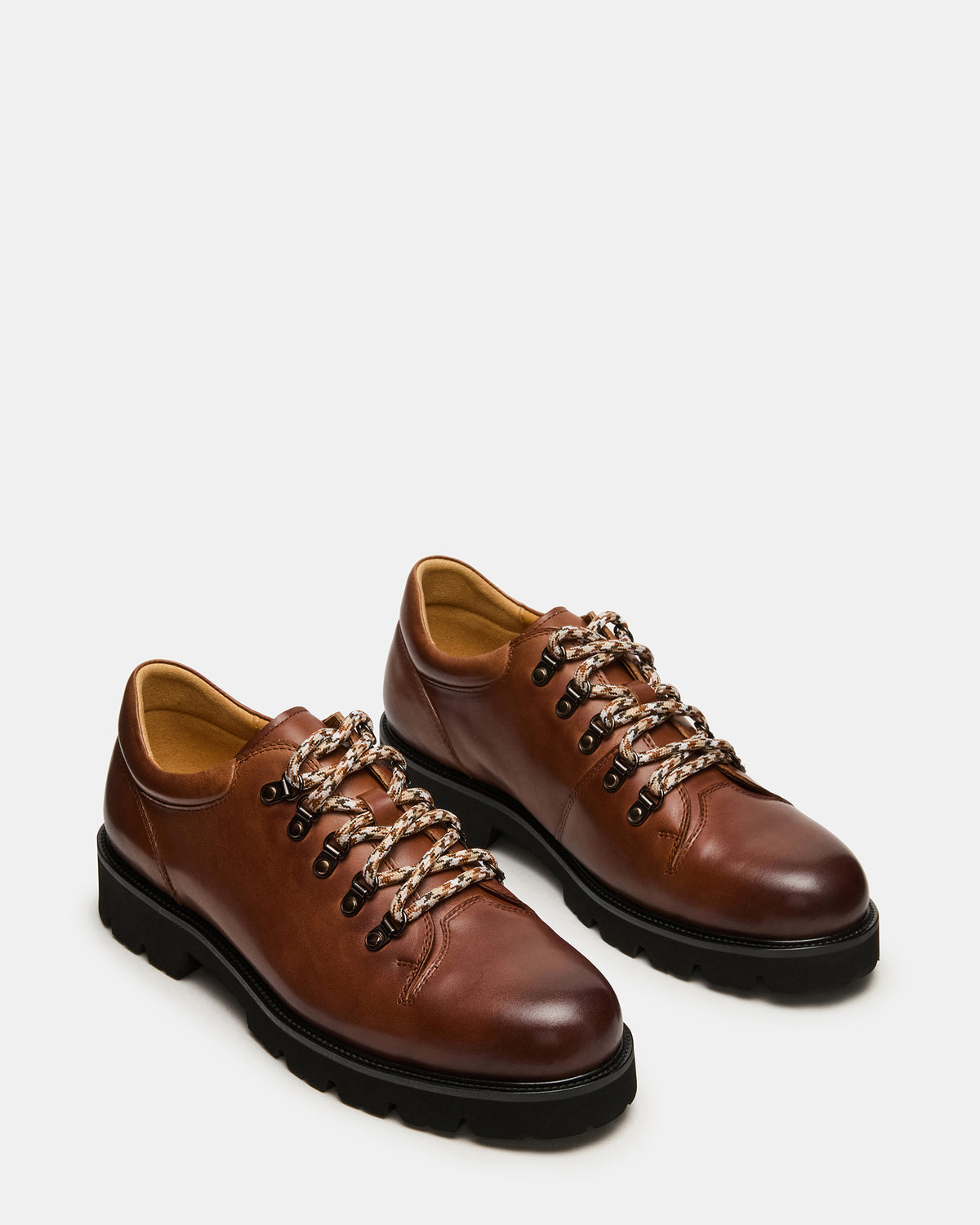 Steve Madden TURBO Dark Tan Lace-Up Dress Shoe