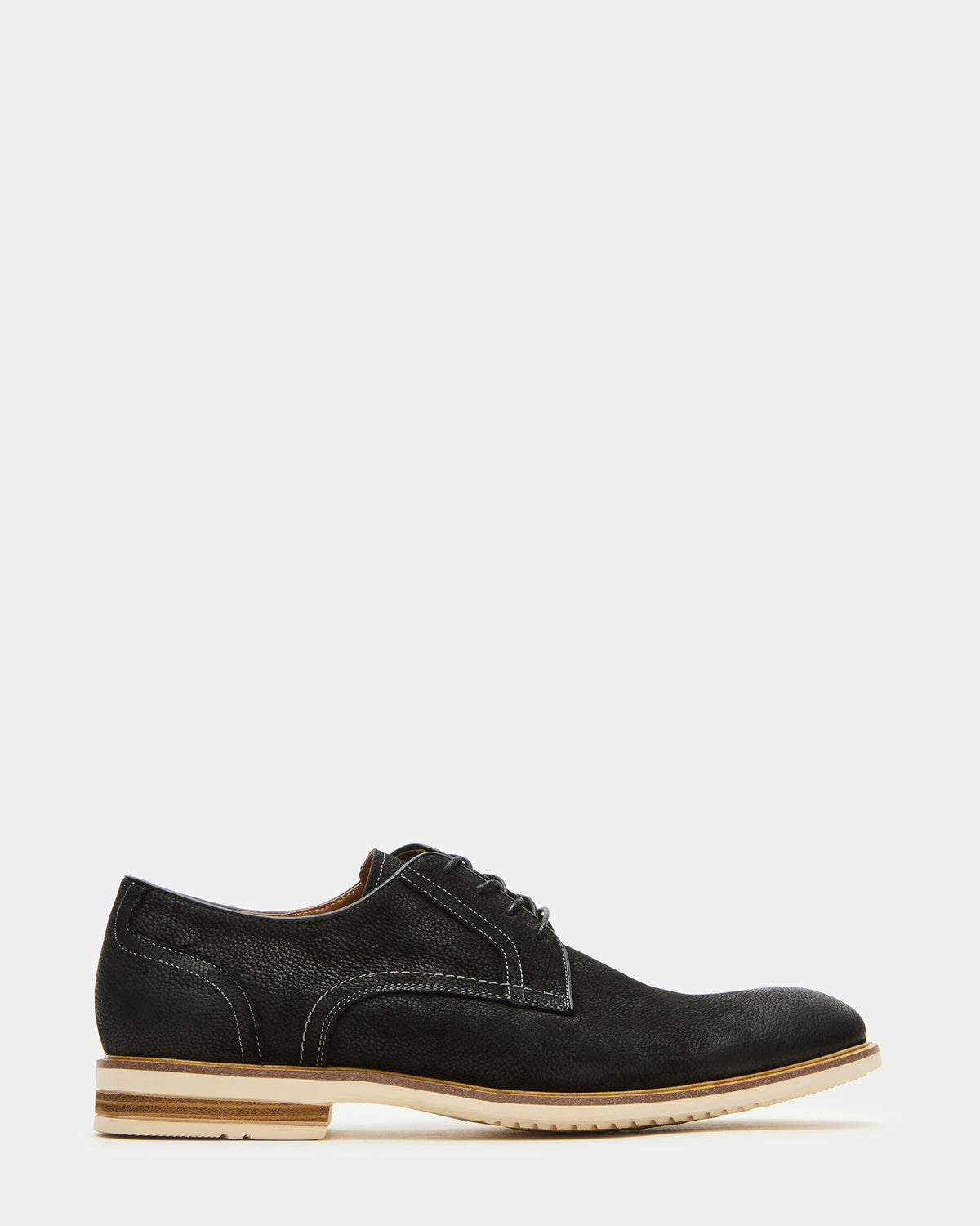 Steve Madden ALVAREZ Black Nubuck Lace-Up Men's Dress Shoe