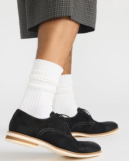 Steve Madden ALVAREZ Black Nubuck Lace-Up Men's Dress Shoe