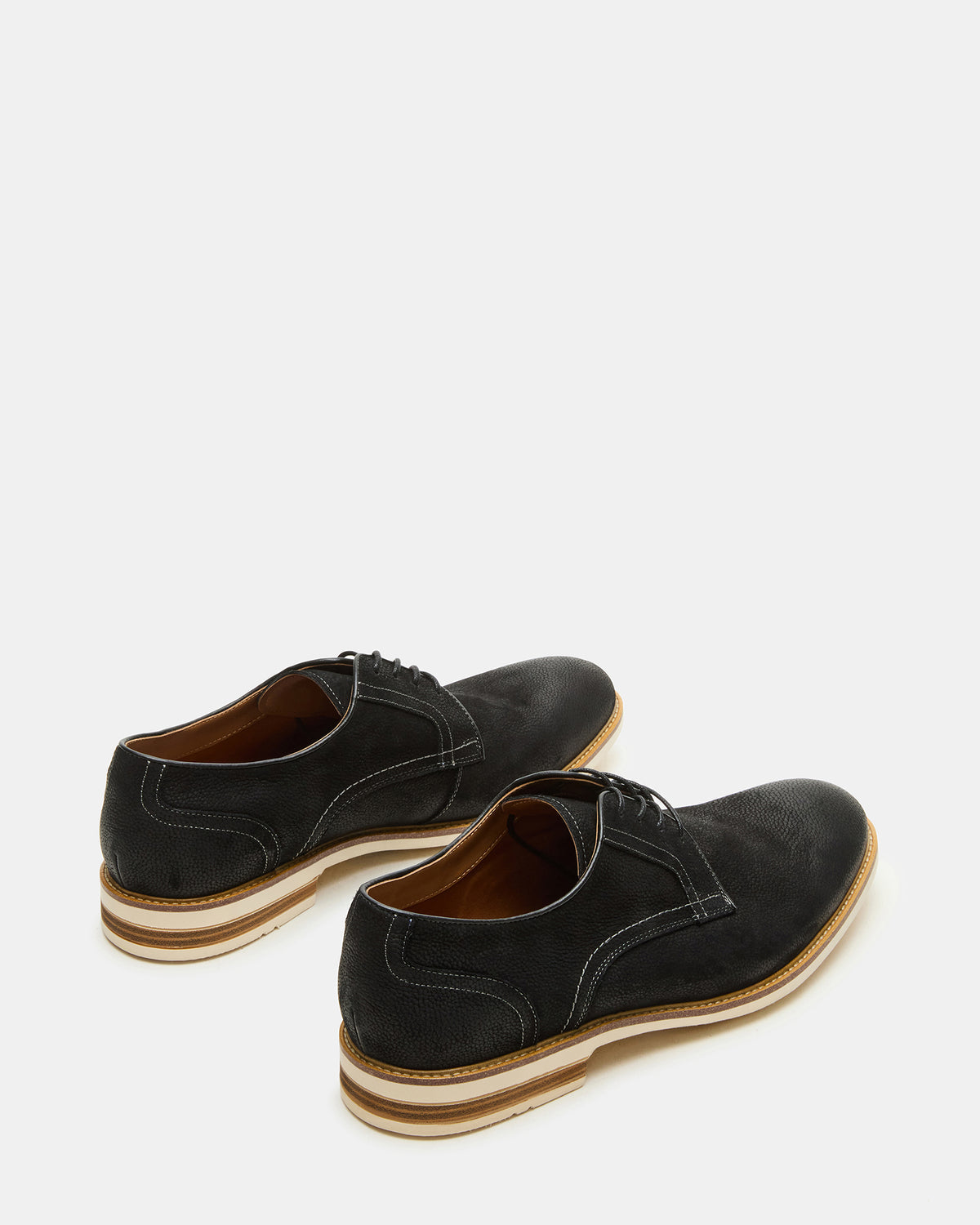 Steve Madden ALVAREZ Black Nubuck Lace-Up Men's Dress Shoe