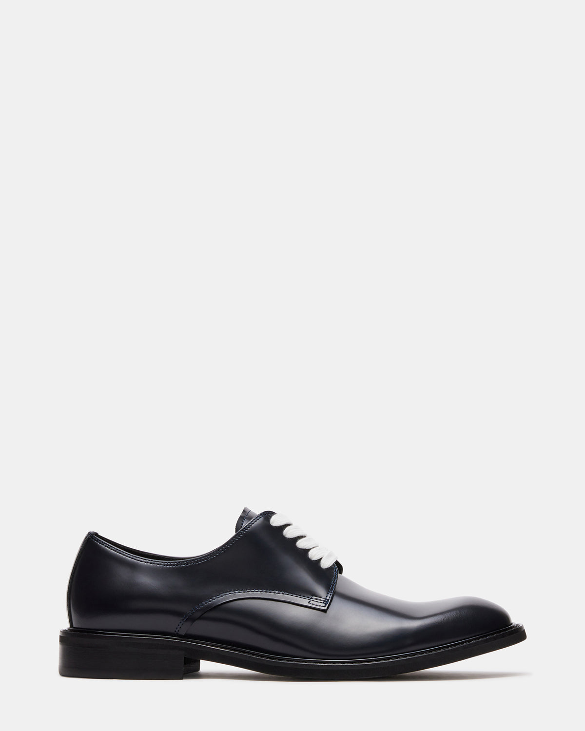 Steve Madden HADAR Navy Box Leather Lace-Up Oxford Dress Shoe | Men's Dress Shoes