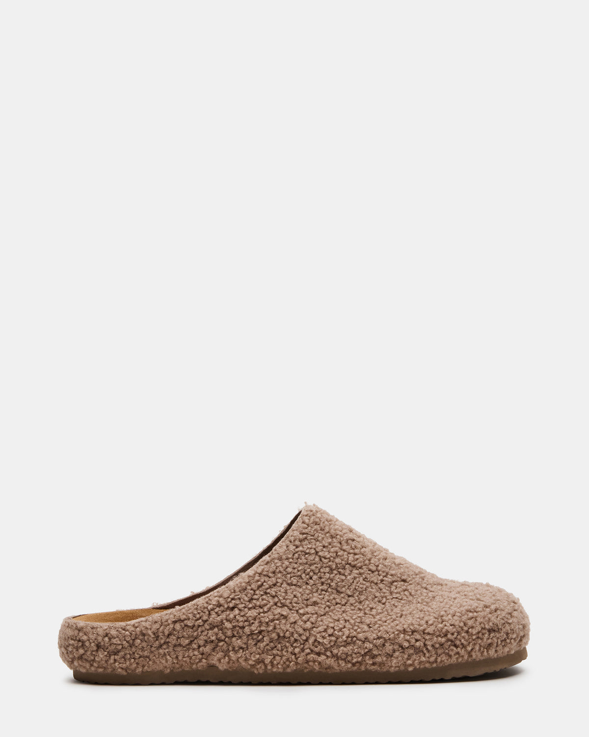 Steve Madden WENDELIN Taupe Faux Shearling Footbed Slip-On Men's Casual Clog
