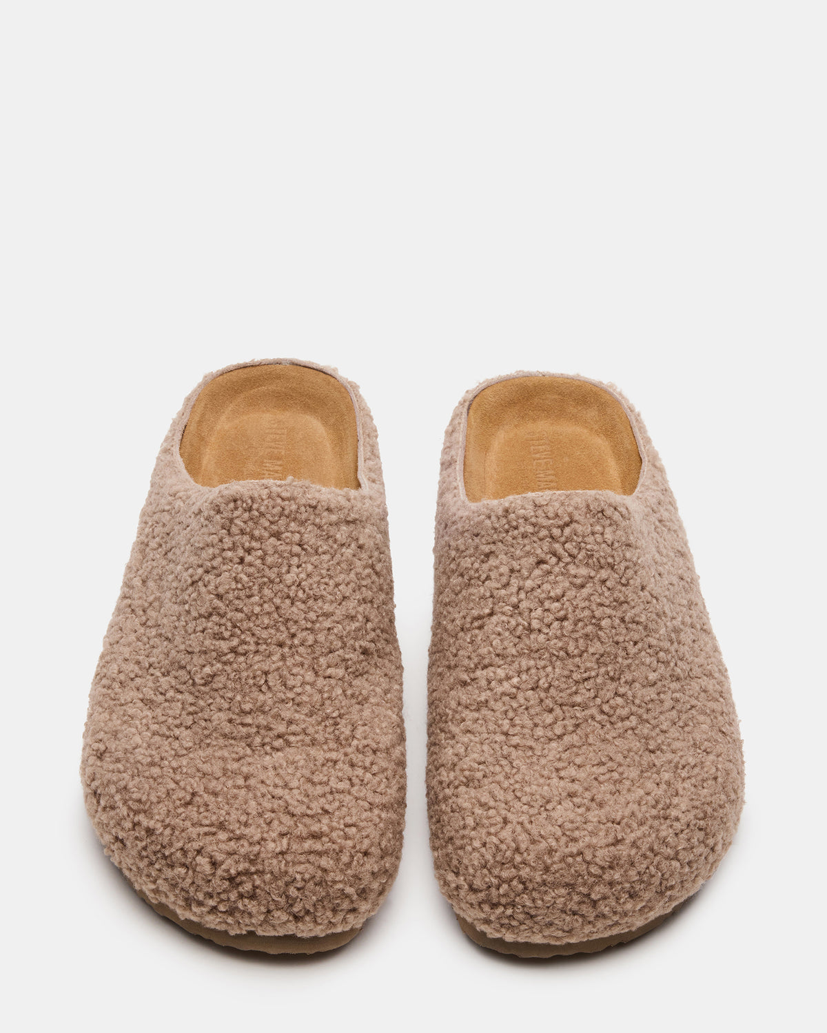 Steve Madden WENDELIN Taupe Faux Shearling Footbed Slip-On Men's Casual Clog